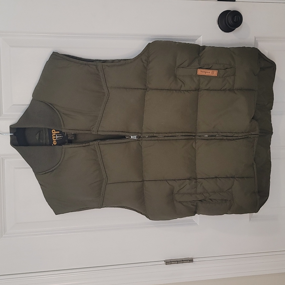 Tempco goose down olive vest